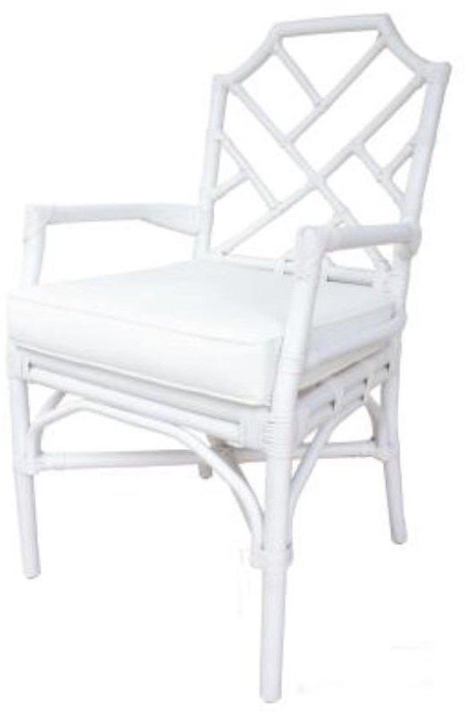 Happy Chair Kara 2400028 W Kara Rattan Arm Chair White Reeds